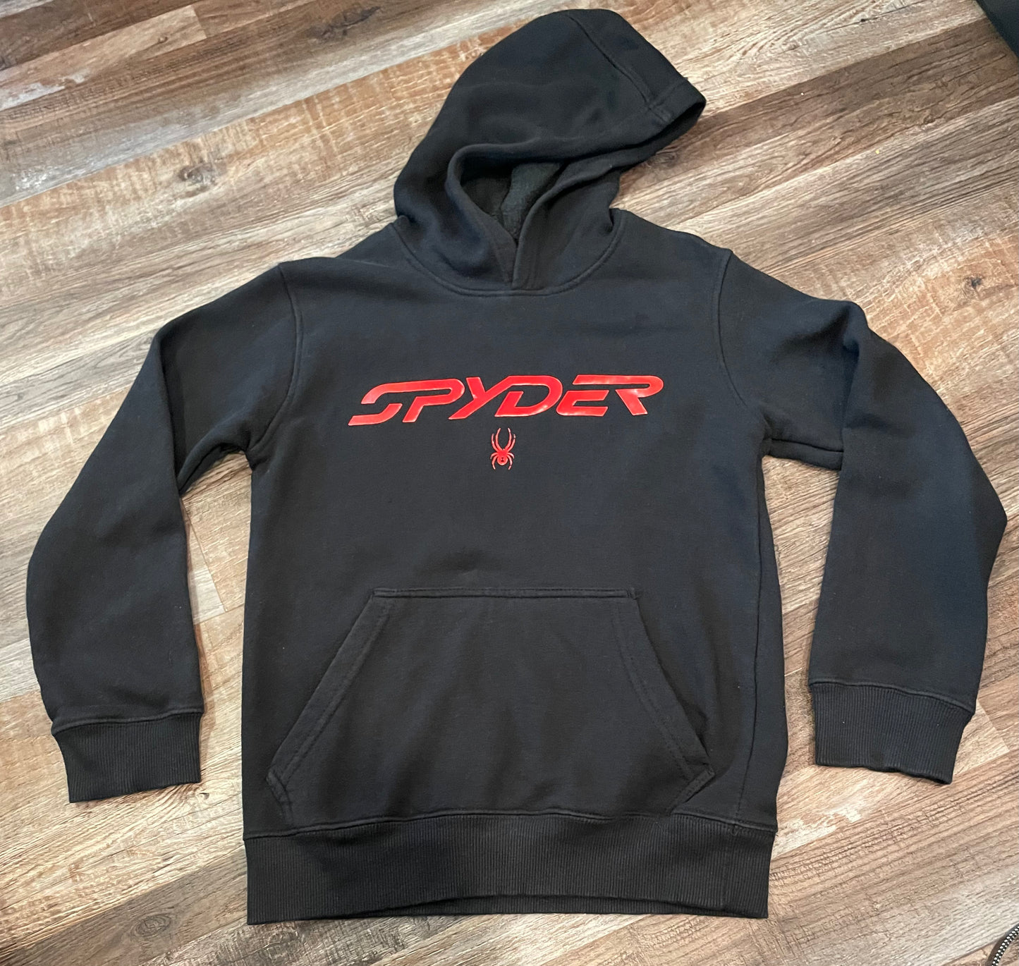 SPYDER Black Hooded Sweatshirt boys size 8