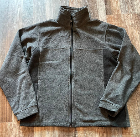 Columbia Grey & Black Fleece Jacket Youth size XLarge 18/20