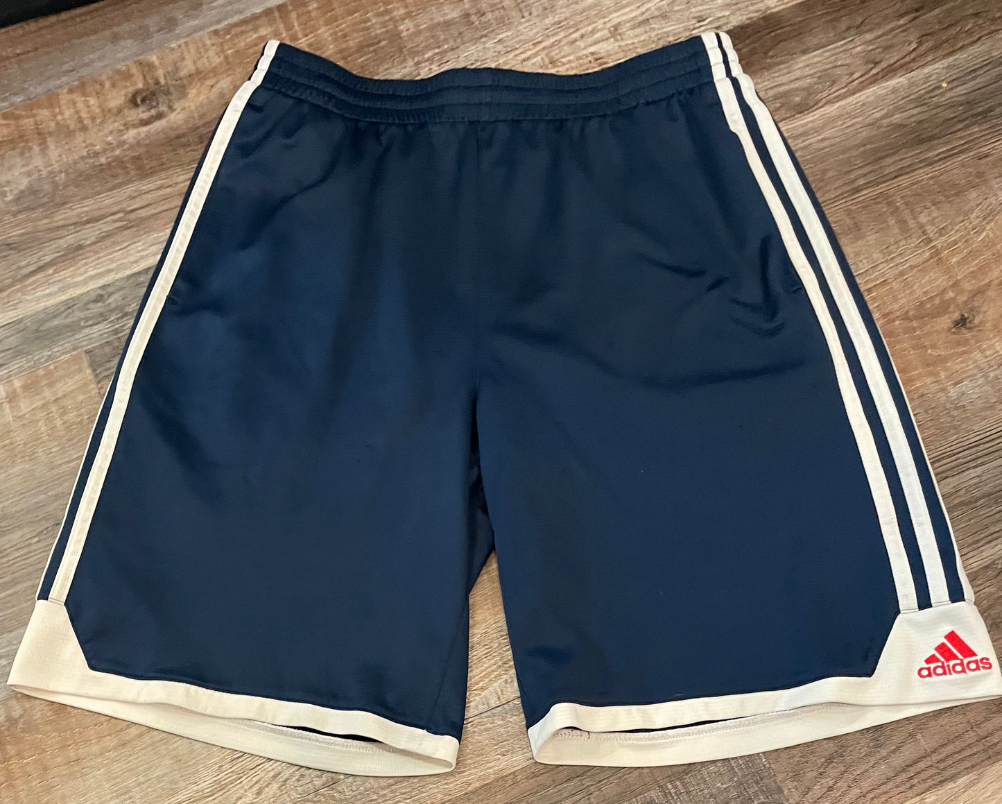 ADIDAS Navy Blue & White Boys shorts size XLarge 18