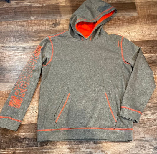 Reebok Grey w/Orange Hooded Sweatshirt youth Boys size large