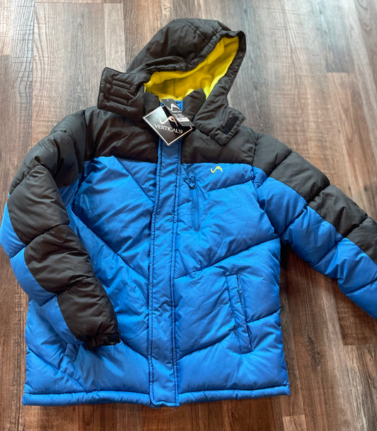 Vertical 9 NEW!! Youth Blue & Black Puffer Coat size Large 14/16