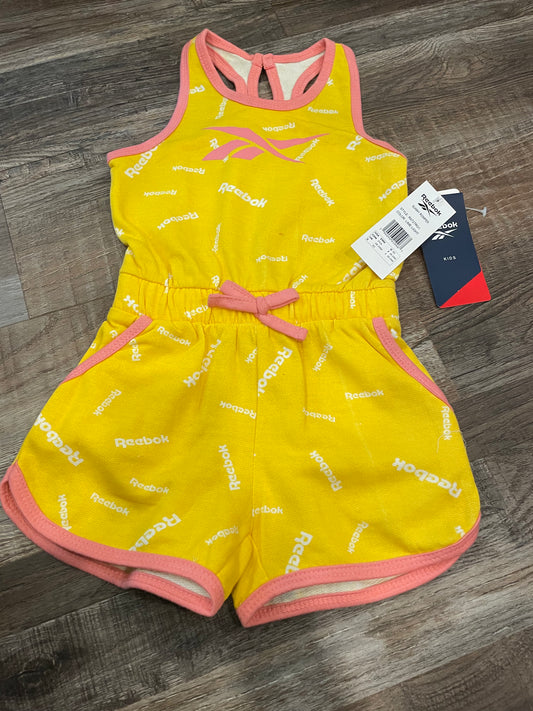 REEBOK Yellow & Pink Romper girls size 2t