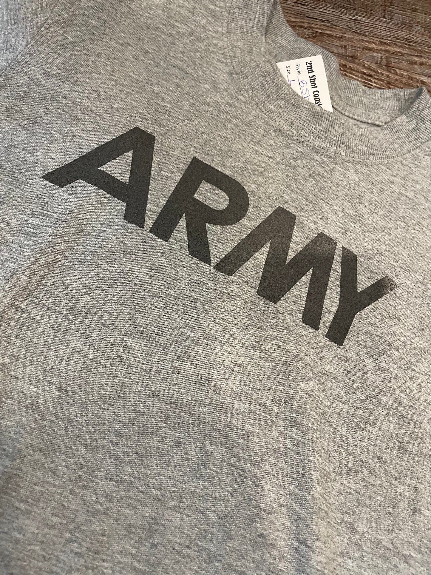 ARMY NEW! Grey Reflective short sleeve shirt youth size large