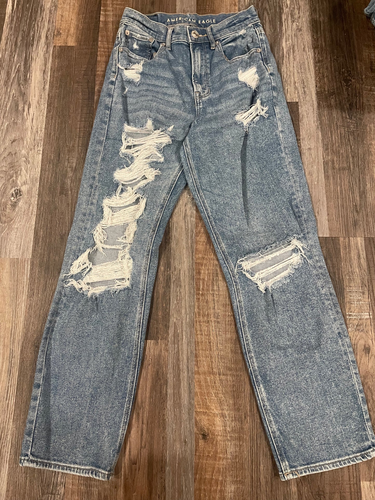 American Eagle Womens Stretch Boyfriend wide leg jeans size 2