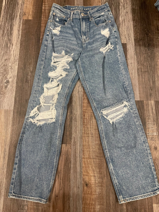 American Eagle Womens Stretch Boyfriend wide leg jeans size 2