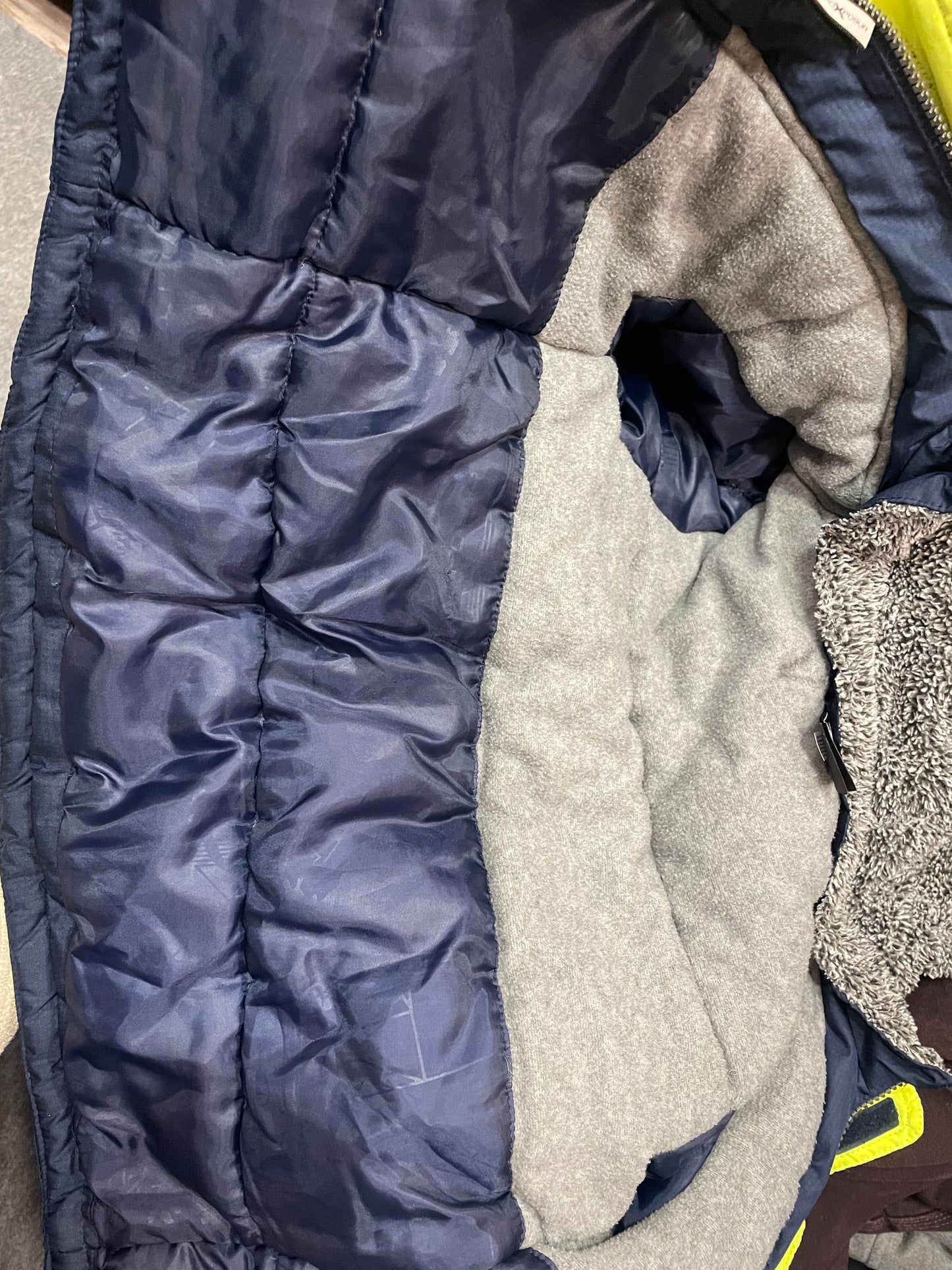 ZeroXposure Boys Puff Coat Blue & Grey Size 3T