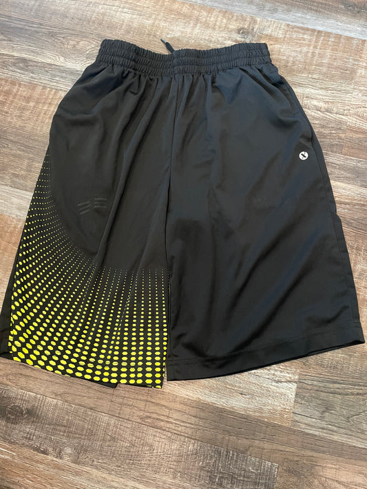 Xersion Black & Neon Yellow boys Athletic Shorts size Large 14/16