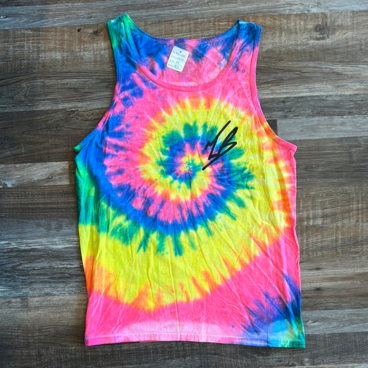 Dyenomile Tye Dye #Clickbait tank Top Mens size Medium