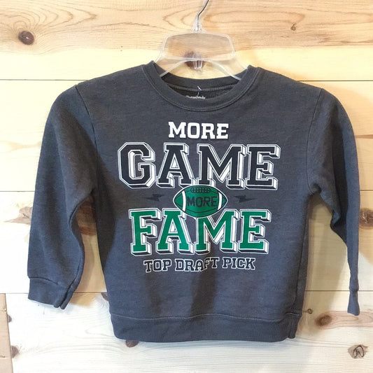 Garanimals Like New ‘More Game More Fame’ Grey Sweatshirt Boys Youth Size 5T