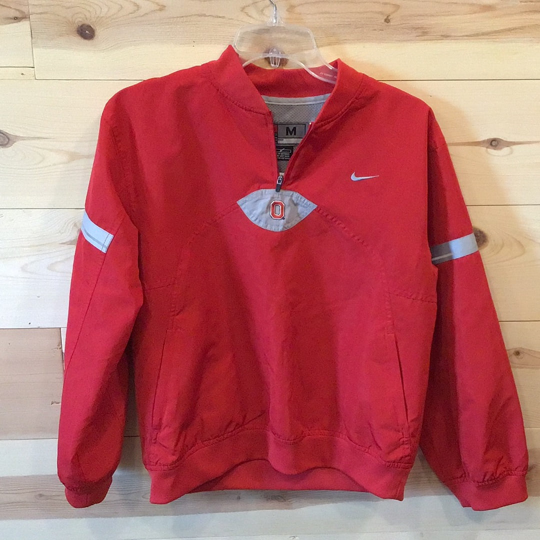 Nike Ohio State Pullover Polyester Shell Red Jacket Men’s Size Medium