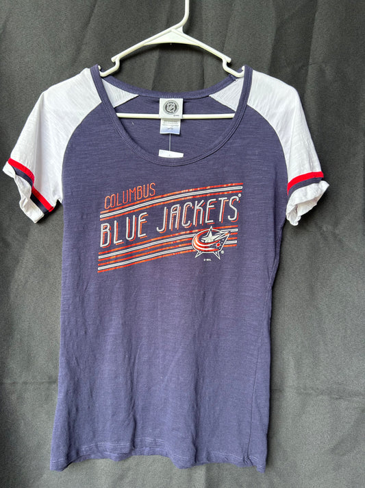 NHL Columbus Blue Jackets women short sleeve shirt size Small