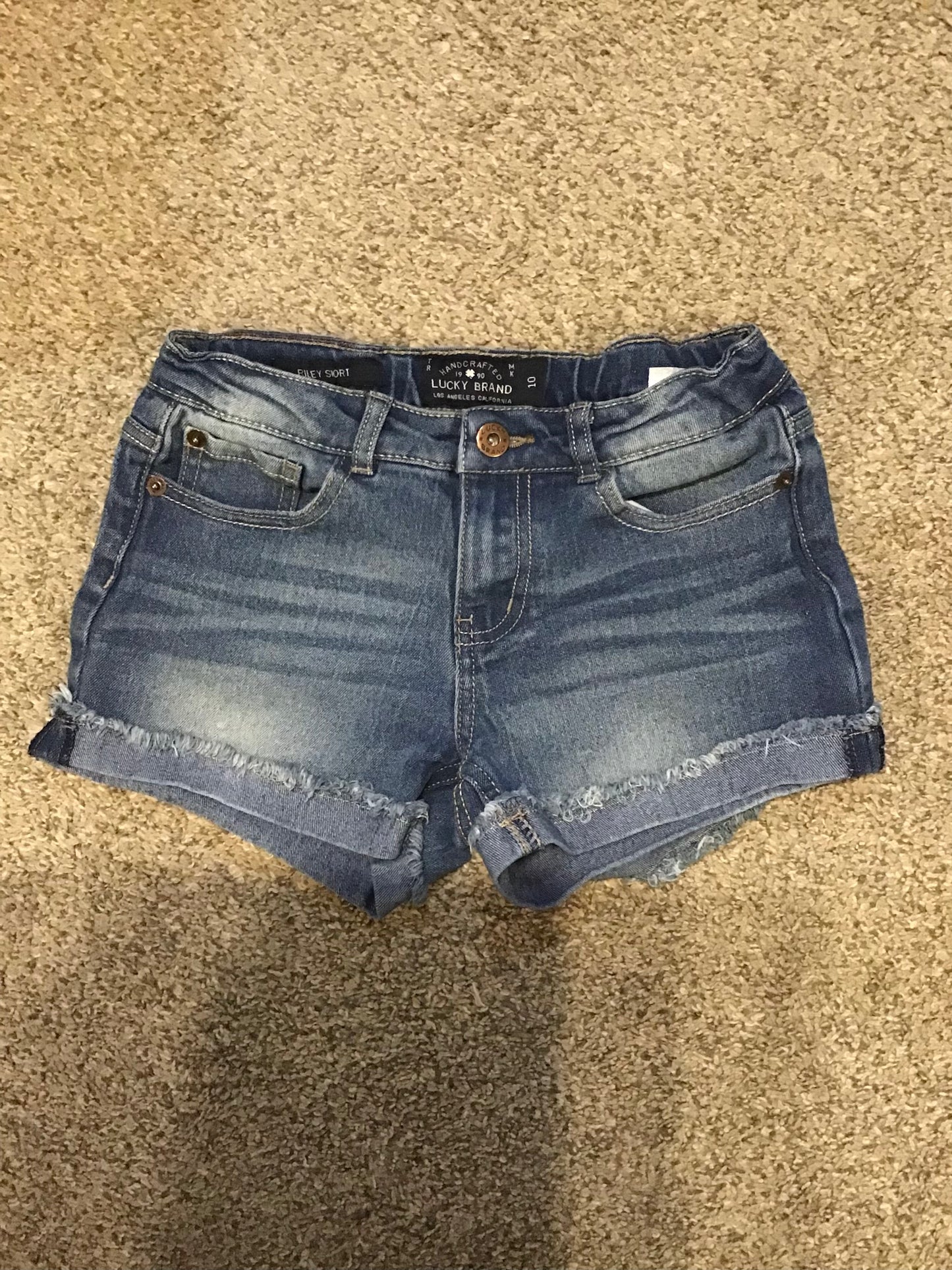 Lucky Brand girls jean shorts Riley Short size 10