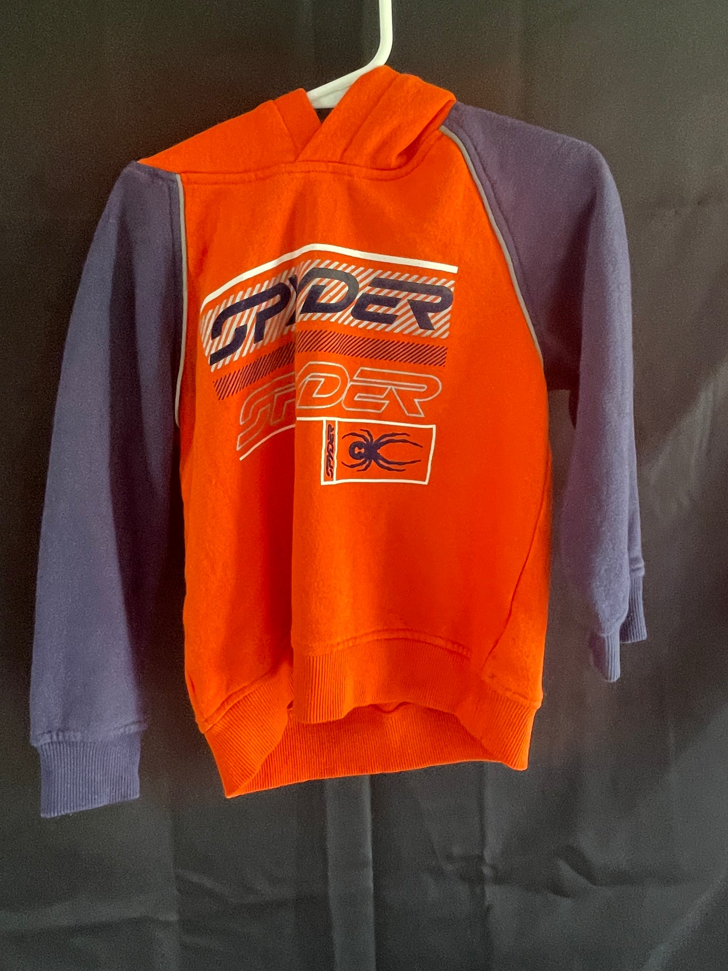 SPYDER Orange & Blue Hooded Sweatshirt boys size 4