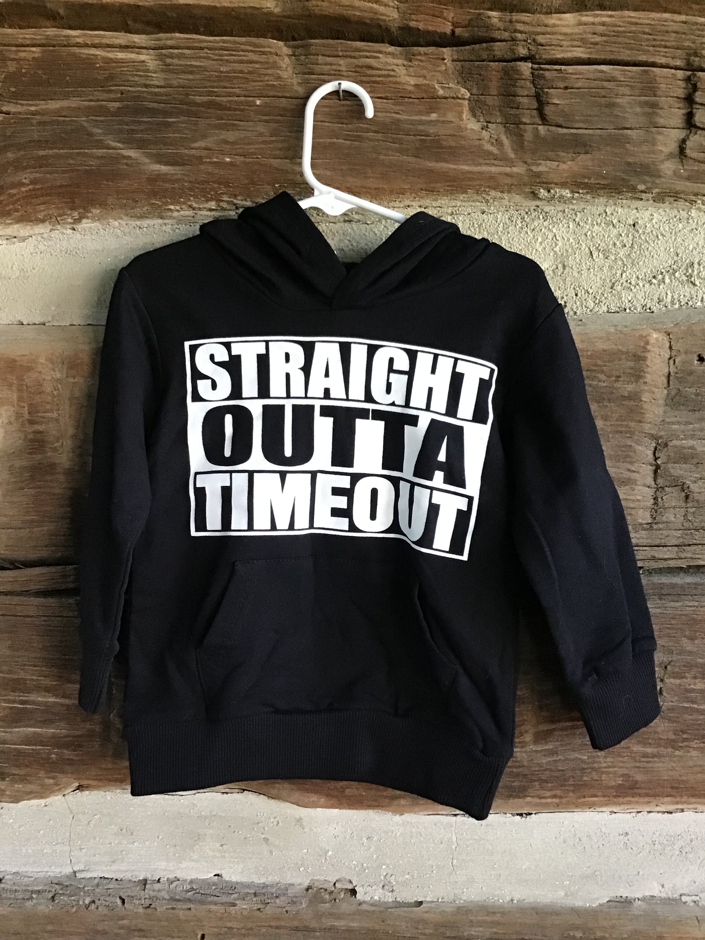 “Straight Outta Timeout” NEW!! Youth Black Hooded Sweatshirt