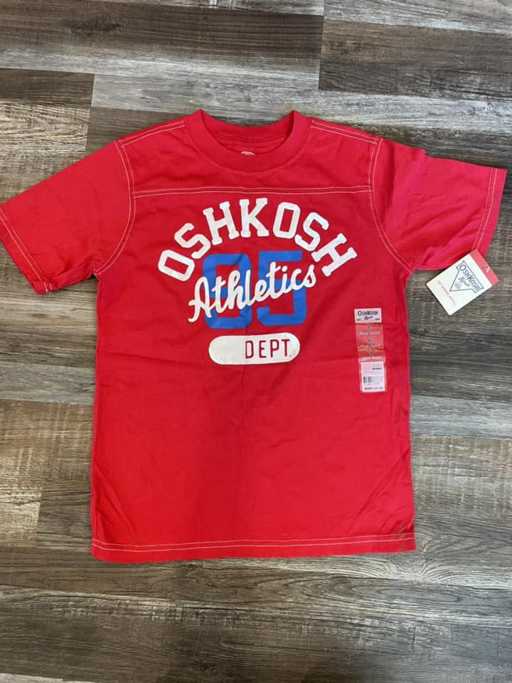 Oshkosh Red Sports Short Sleeve Shirt Boys Youth 8