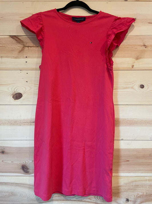 Tommy Hilfiger Solid Pink Short Sleeve Womens Dress Size Medium